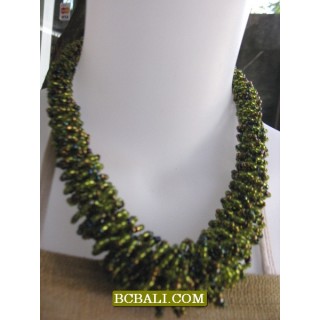 corn multi seed beaded necklaces short 